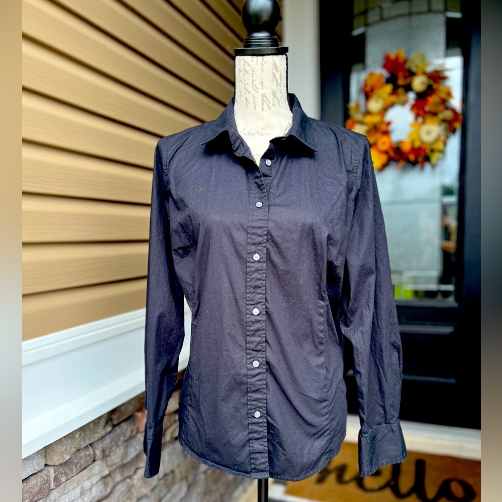 J Crew Black Button Down Shirt